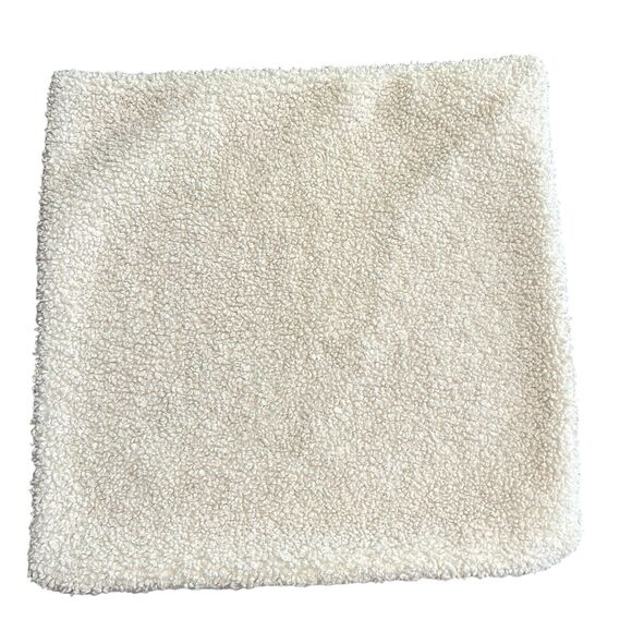 Pottery Barn Other - Pottery Barn 20" Fleece Euro Sham Pillow Case Beige Neutral Sherpa Soft Fuzzy